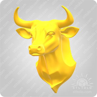 مدل سه بعدی تابلو دکوراتیو گاو